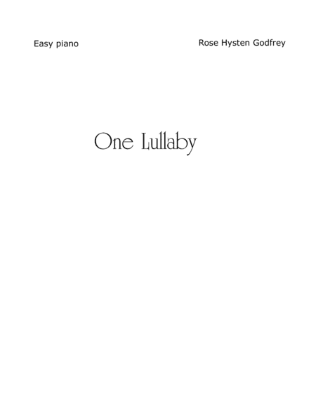 One Lullaby