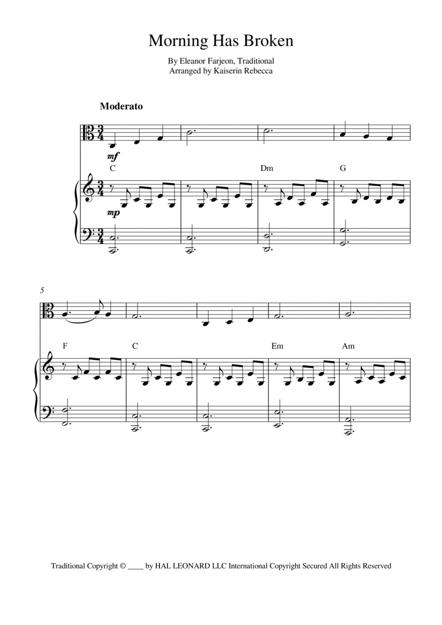 Morning Has Broken (arr. Kaiserin Rebecca)