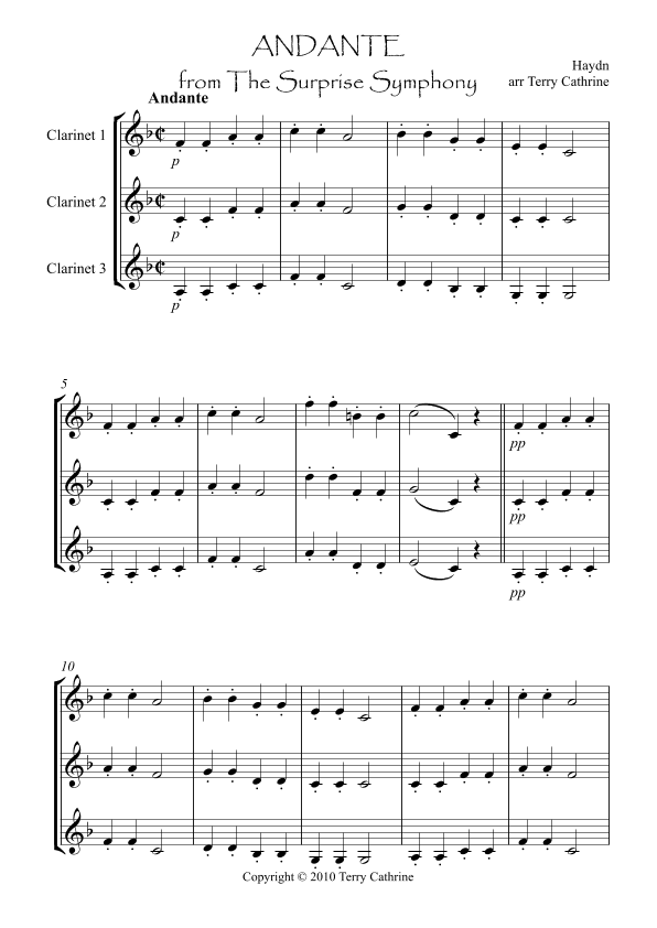 Andante from the Surprise Symphony (arr. Terry Cathrine)