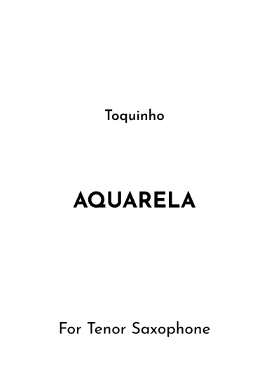 Aquarela-toquinho (arr. Jireh J.)