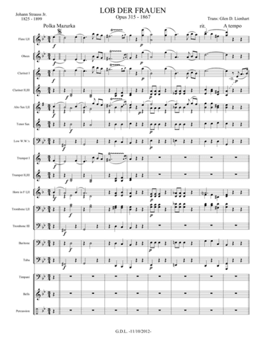 Lob Der Frauen (arr. Glen D. Lienhart)