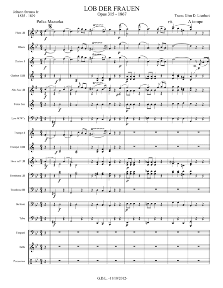 Lob Der Frauen (arr. Glen D. Lienhart)