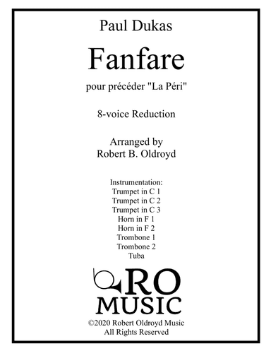 Dukas Fanfare for Brass Octet (arr. Robert B. Oldroyd)