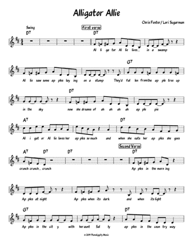 Alligator Allie - Lead Sheet