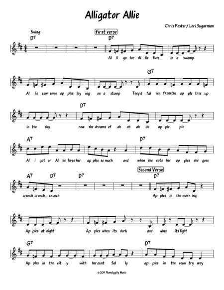 Alligator Allie - Lead Sheet