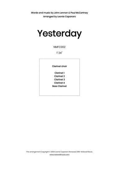 Yesterday (arr. Leonie Capararo)
