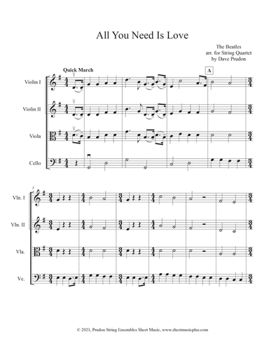 All You Need Is Love (arr. Dave Prudon)