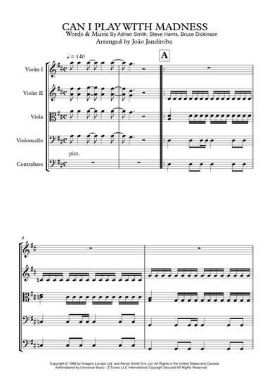 Can I Play With Madness (arr. João Lourenço Gama Jandiroba)