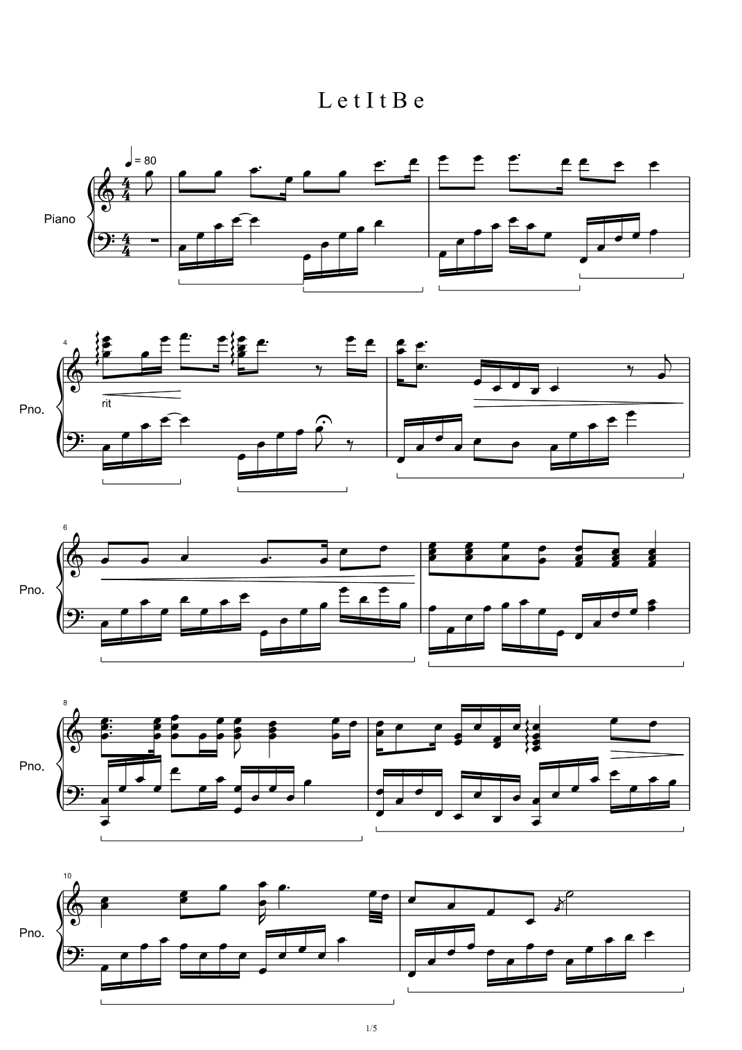 Let It Be (arr. The Beatles)