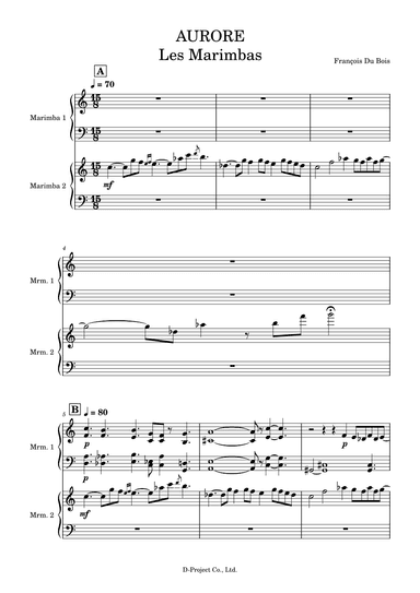 Aurore (2 Marimbas)