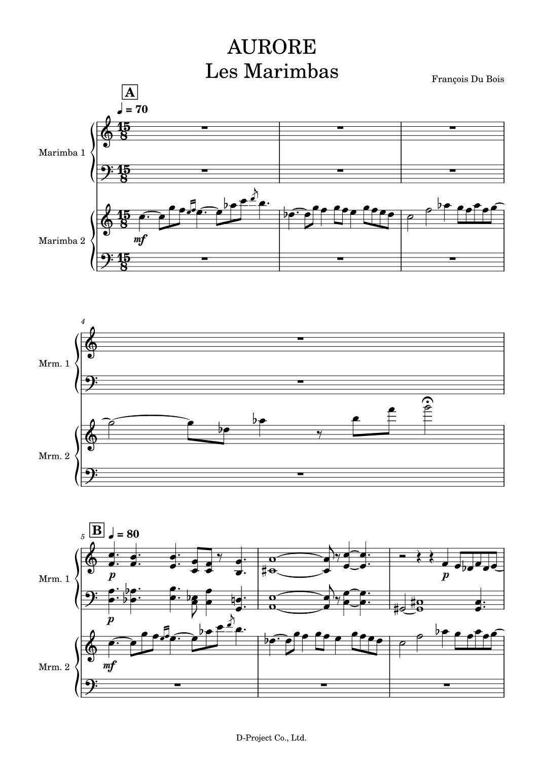 Aurore (2 Marimbas)