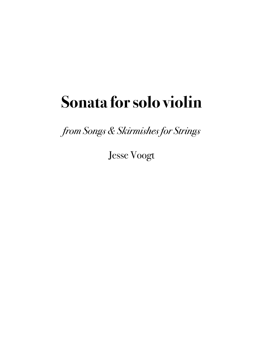 Sonata for solo violin