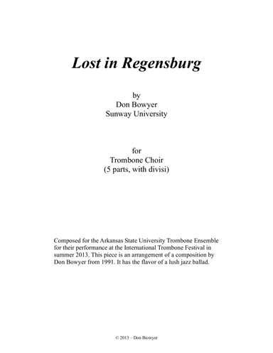 Lost in Regensburg (Letter size)
