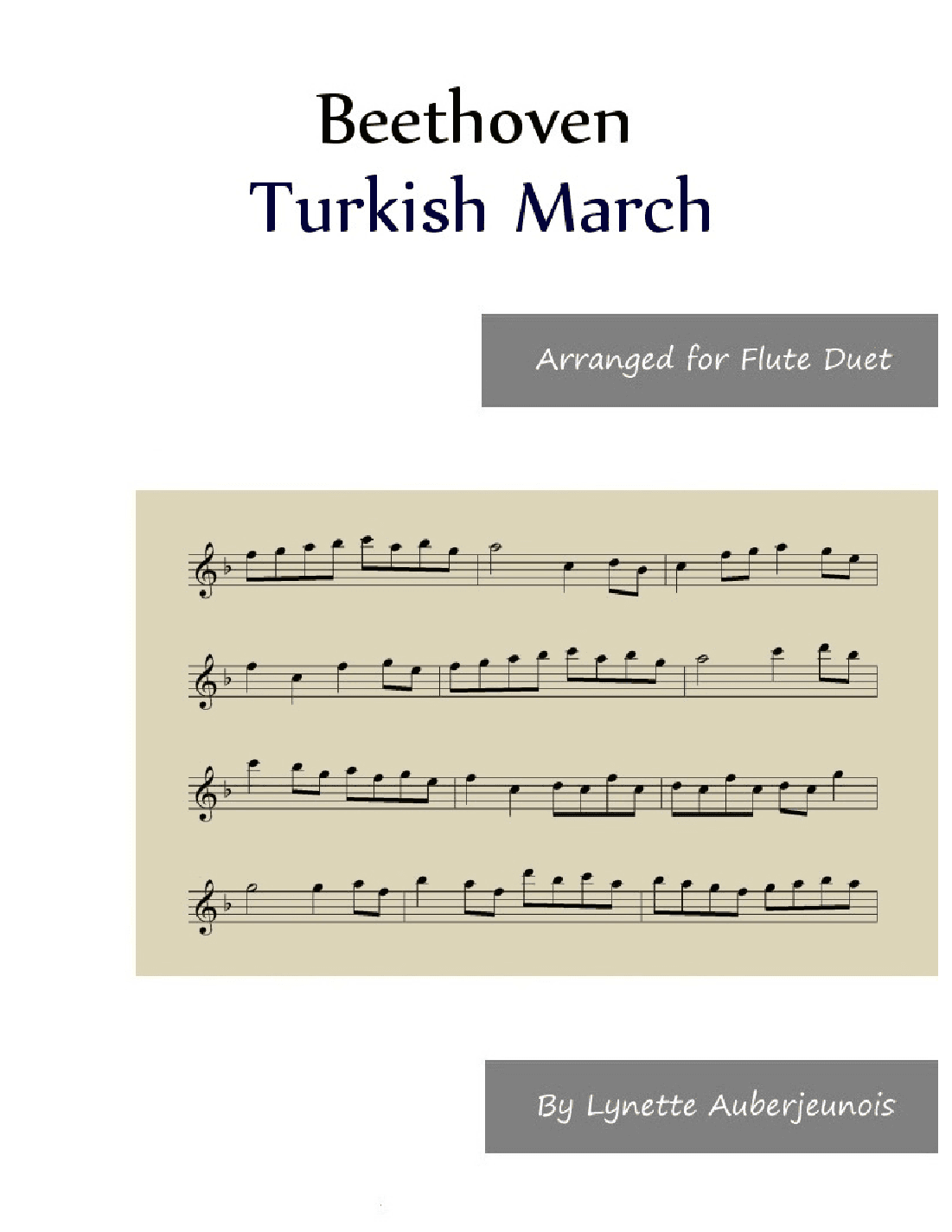 Turkish March, op. 113 - Flute Duet (arr. Lynette Auberjeunois)