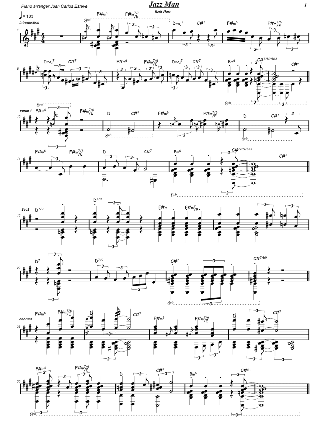 Jazz Man (arr. Juan Carlos Esteve (Gran Coda))