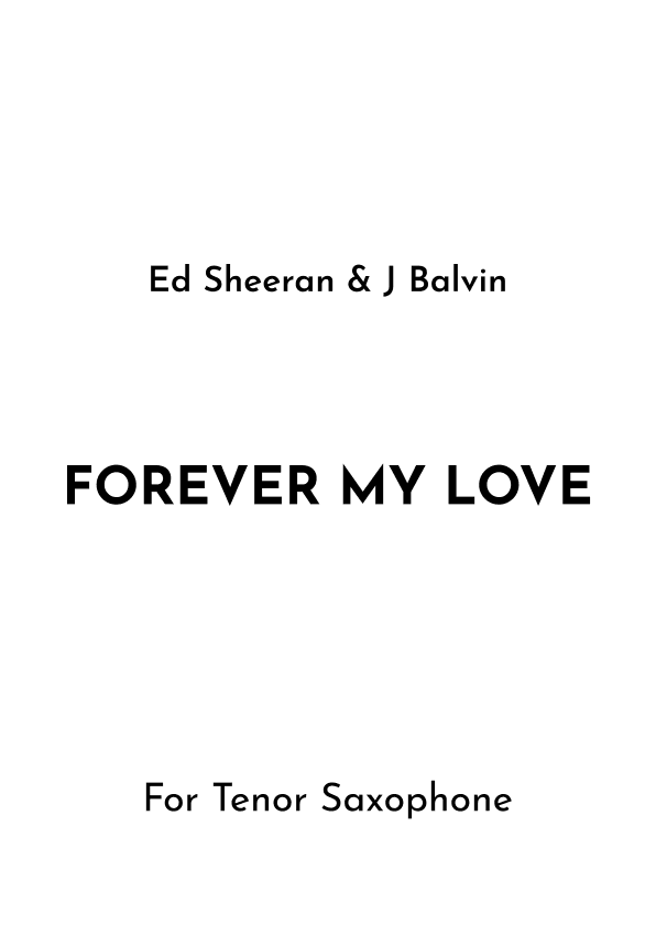 Forever My Love (arr. Jireh J.)