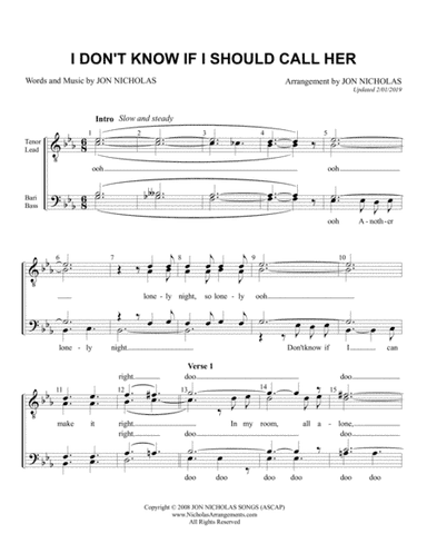 I Don't Know If I Should Call Her