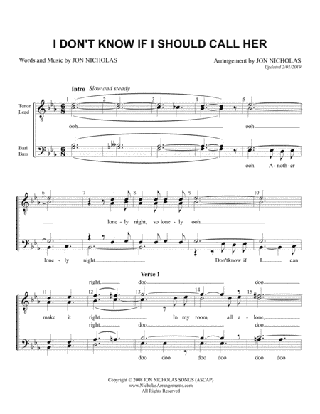 I Don't Know If I Should Call Her