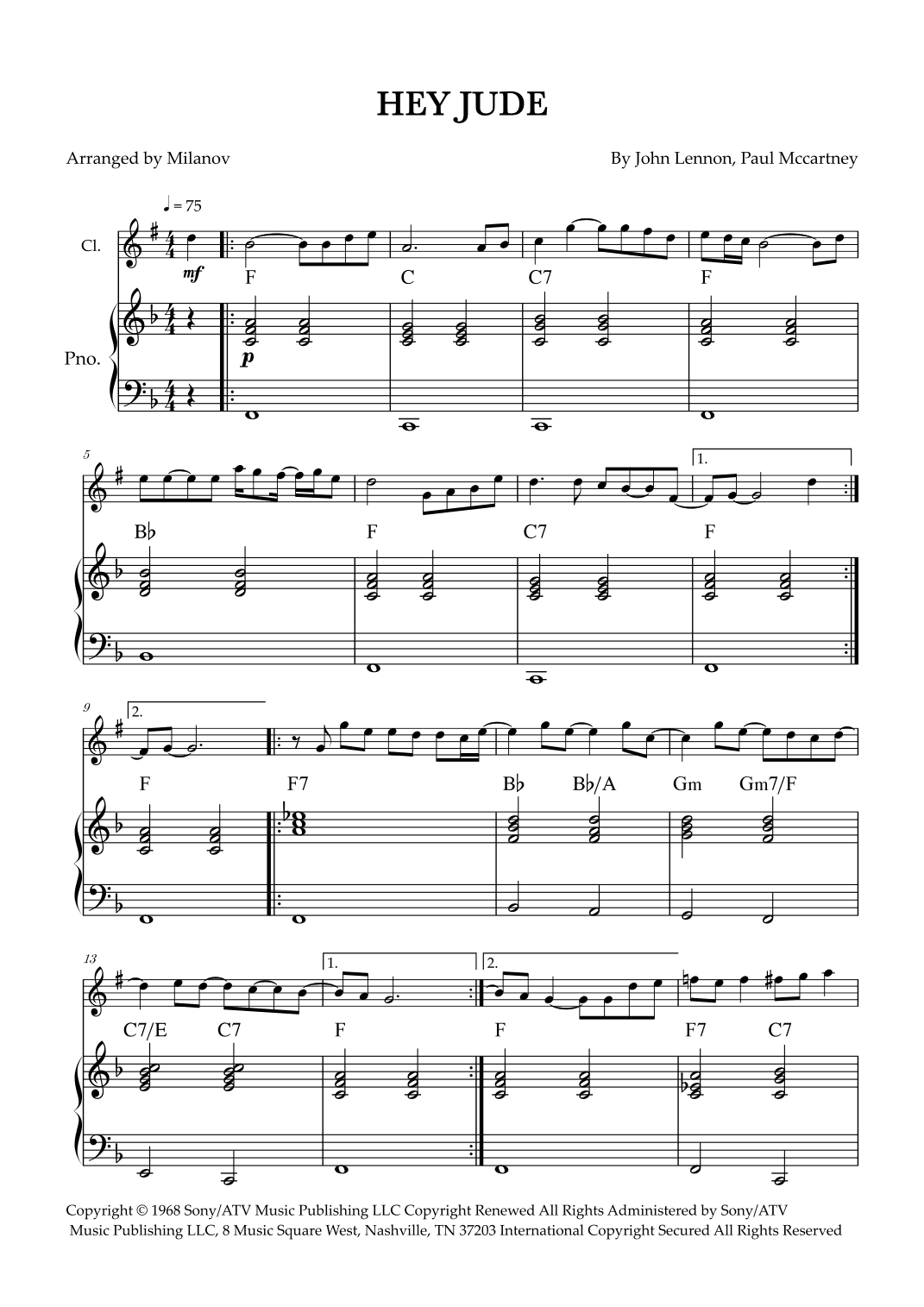 Hey Jude (arr. Milanov)