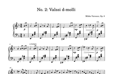 Two Short Waltzes Op. 8, No. 2