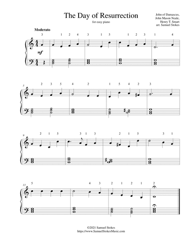 The Day of Resurrection - for easy piano (arr. Samuel Stokes)