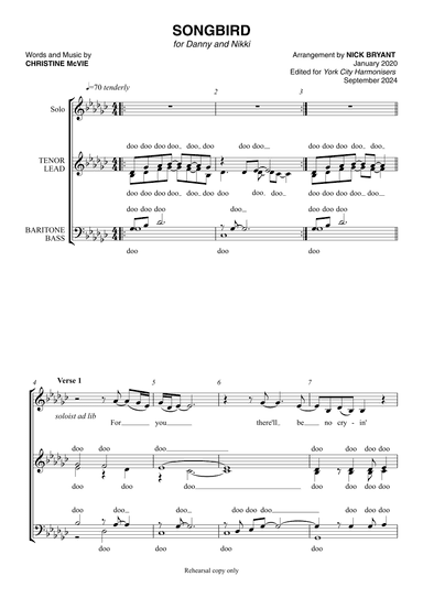 Songbird (arr. Nick Bryant)