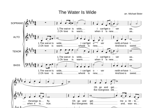 THE WATER IS WIDE (arr. Michael Beier)