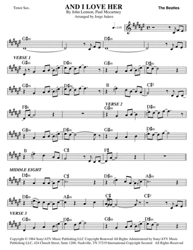 And I Love Her (arr. Jorge Juárez)