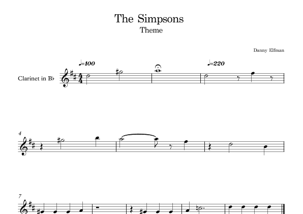 Theme From The Simpsons (arr. E.P)