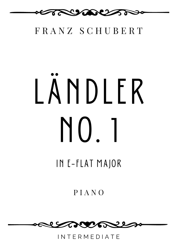 Schubert - Ländler No. 1 in E Flat Major - Intermediate (arr. Piacere Music Sheets)