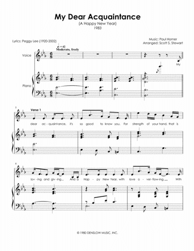 My Dear Acquaintance (arr. Scott S. Stewart)