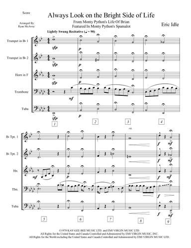 Always Look On The Bright Side Of Life (arr. Ryan McAvoy)
