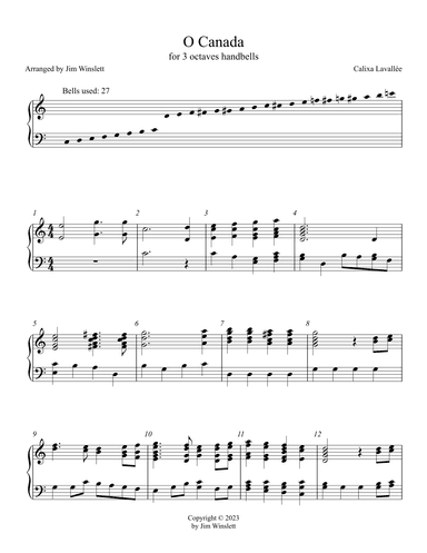 O Canada (3 Oct) (arr. Jim Winslett)