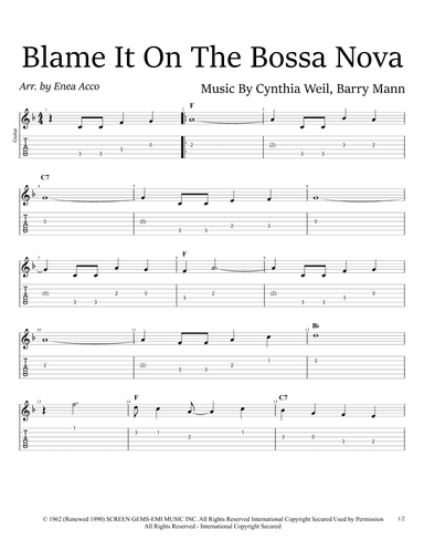 Blame It On The Bossa Nova (arr. Enea Acco)