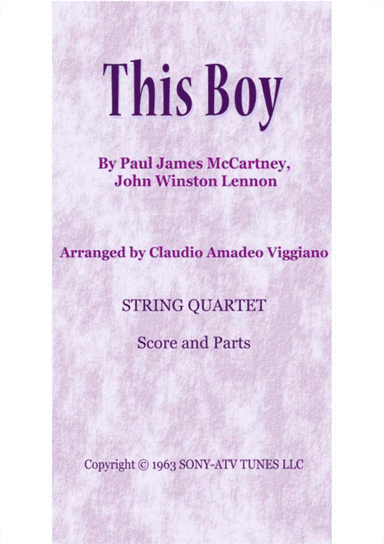 This Boy (ringo's Theme) (arr. Claudio Amadeo Viggiano)