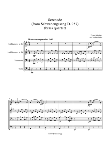 Serenade (from Schwanengesang D. 957) (brass quartet) (arr. Jordan Grigg)