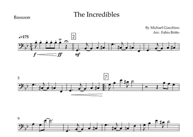 The Incredibles (main Theme) (arr. Fabio Britto)