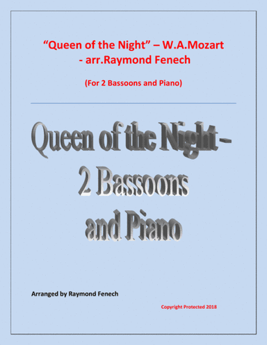 Queen of the Night - From the Magic Flute - 2 Bassoons and Piano (arr. Raymond Fenech)