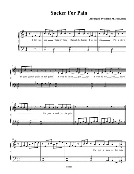 Sucker For Pain (arr. Diane M. McGahee)