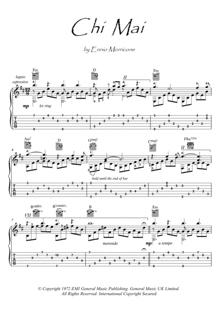 Chi Mai (arr. PianoSheetNow)