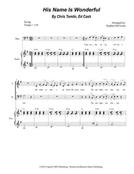 His Name Is Wonderful (arr. Stephen DeCesare)
