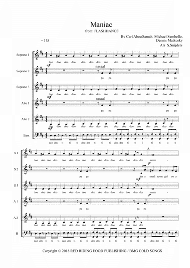 Maniac (arr. Steven Snijders)
