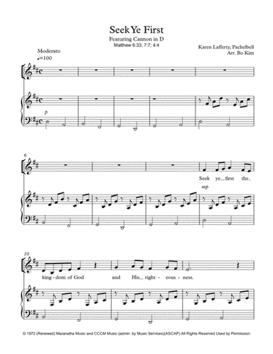 Seek Ye First (arr. Bo Kim)