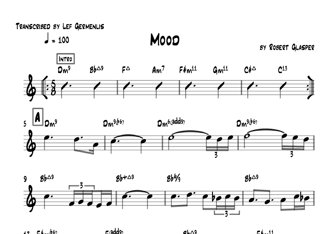 Mood (arr. Lef Germenlis)