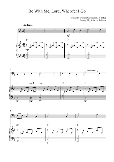 Be With Me, Lord, Where'er I Go (arr. Kaiserin Rebecca)