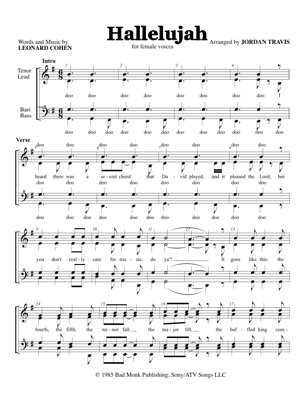 Hallelujah (arr. Jordan Travis)