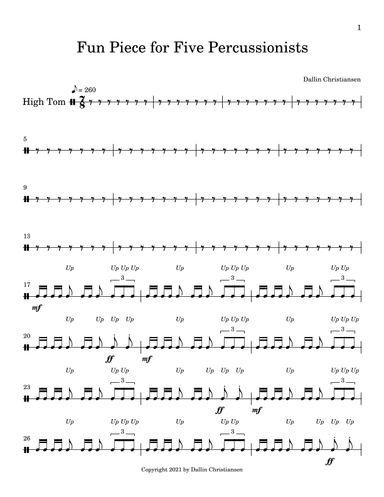Fun Piece for Five Percussionists