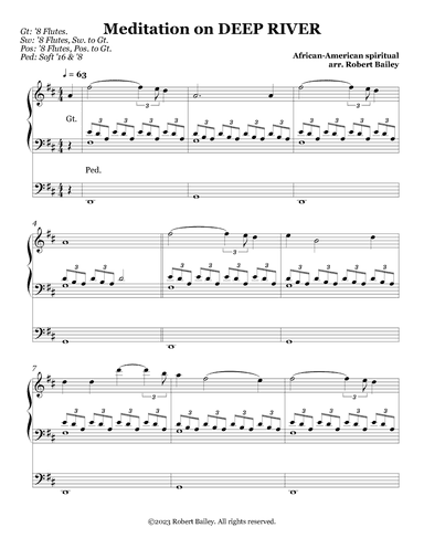 Meditation on Deep river (arr. Robert Bailey)