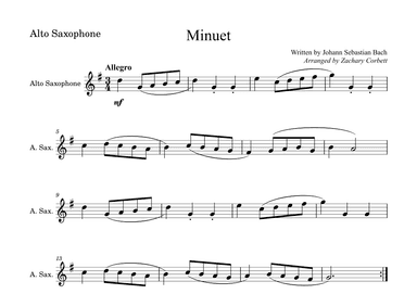 Minuet (arr. Zachary Corbett)