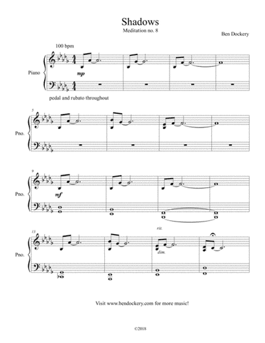 Shadows (Meditation no. 8 for Solo Piano)